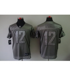 Nike Oakland Raiders 12 Jacoby Ford Grey Elite Shadow NFL Jersey