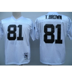 Oakland Raiders 81 T.Brown white Jerseys Throwback Oakland Raiders 81 T.Brown white Jerseys Throwback