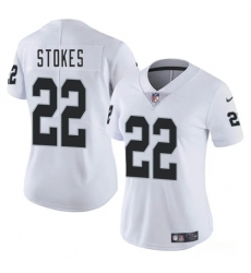 Women Las Vegas Raiders 22 Eric Stokes White 2025 Vapor Stitched Jersey