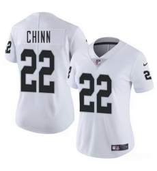 Women Las Vegas Raiders 22 Jeremy Chinn White 2025 Vapor Stitched Jersey