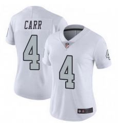 Women Las Vegas Raiders 4 Derek Carr White Color Rush Limited Jersey Women Las Vegas Raiders 4 Derek Carr White Color Rush Limited Jersey