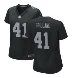 Women Las Vegas Raiders 41 Robert Spillane Black 2023 Draft Vapor Limited Stitched Football Jersey Women Las Vegas Raiders 41 Robert Spillane Black 2023 Draft Vapor Limited Stitched Football Jersey