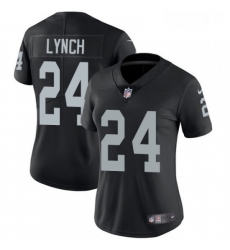 Womens Nike Oakland Raiders 24 Marshawn Lynch Black Team Color Vapor Untouchable Limited Player NFL Jersey