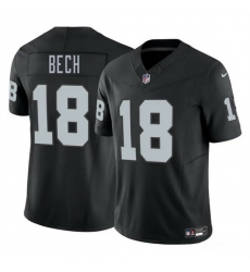 Youth Las Vegas Raiders 18 Jack Bech Black 2025 Draft F U S E  Vapor Untouchable Limited Stitched Football Jersey