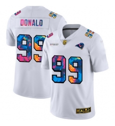 Los Angeles Rams 99 Aaron Donald Men White Nike Multi Color 2020 NFL Crucial Catch Limited NFL Jersey Los Angeles Rams 99 Aaron Donald Men White Nike Multi Color 2020 NFL Crucial Catch Limited NFL Jersey