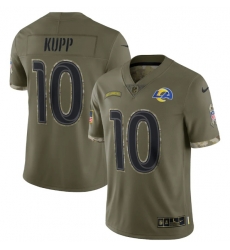 Men Los Angeles Rams 10 Cooper Kupp Olive 2022 Salute To Service Limited Stitched Jersey Men Los Angeles Rams 10 Cooper Kupp Olive 2022 Salute To Service Limited Stitched Jersey