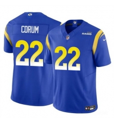 Men Los Angeles Rams 22 Blake Corum Blue 2024 Draft F U S E Vapor Untouchable Stitched Football Jersey Men Los Angeles Rams 22 Blake Corum Blue 2024 Draft F U S E Vapor Untouchable Stitched Football Jersey