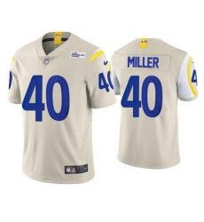 Men Los Angeles Rams 40 Von Miller 2021 Bone Vapor Untouchable Limited Stitched Football Jersey Men Los Angeles Rams 40 Von Miller 2021 Bone Vapor Untouchable Limited Stitched Football Jersey