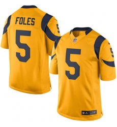 Mens Los Angeles Rams Nick Foles Nike Gold Color Rush Limited Jersey Mens Los Angeles Rams Nick Foles Nike Gold Color Rush Limited Jersey