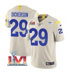 Nike Los Angeles Rams 29 Eric Dickerson Bone 2022 Super Bowl LVI Vapor Limited Jersey Nike Los Angeles Rams 29 Eric Dickerson Bone 2022 Super Bowl LVI Vapor Limited Jersey