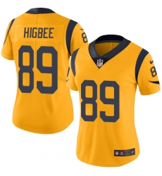 Nike Rams #89 Tyler Higbee Gold Womens Stitched NFL Limited Rush Jersey Nike Rams #89 Tyler Higbee Gold Womens Stitched NFL Limited Rush Jersey