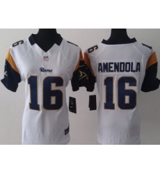 Women Nike St. Louis Rams 16 Danny Amendola White LIMITED Jerseys Women Nike St. Louis Rams 16 Danny Amendola White LIMITED Jerseys
