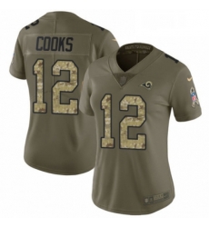 Womens Nike Los Angeles Rams 12 Brandin Cooks Limited OliveCamo 2017 Salute to Service NFL Jersey Womens Nike Los Angeles Rams 12 Brandin Cooks Limited OliveCamo 2017 Salute to Service NFL Jersey