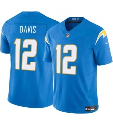 Men Los Angeles Chargers 12 Derius Davis Blue 2024 F U S E Vapor Limited Stitched Football Jersey Men Los Angeles Chargers 12 Derius Davis Blue 2024 F U S E Vapor Limited Stitched Football Jersey