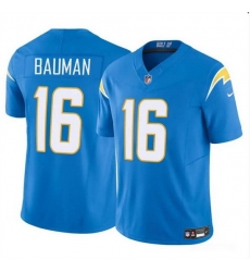 Men Los Angeles Chargers 16 Casey Bauman Blue 2024 F U S E Vapor Limited Stitched Football Jersey Men Los Angeles Chargers 16 Casey Bauman Blue 2024 F U S E Vapor Limited Stitched Football Jersey