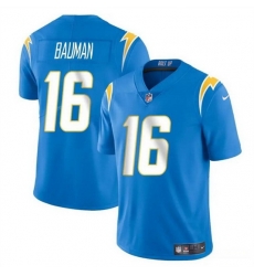 Men Los Angeles Chargers 16 Casey Bauman Blue 2024 Vapor Limited Stitched Football Jersey Men Los Angeles Chargers 16 Casey Bauman Blue 2024 Vapor Limited Stitched Football Jersey
