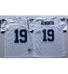 Men Los Angeles Chargers 19 Lance Alworth White M&N Throwback Jersey Men Los Angeles Chargers 19 Lance Alworth White M&N Throwback Jersey