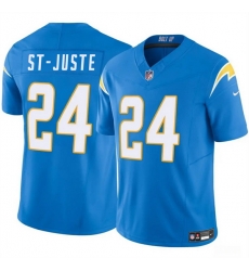 Men Los Angeles Chargers 24 Benjamin St Juste Blue 2024 F U S E Vapor Limited Stitched Football Jersey