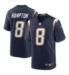 Men Los Angeles Chargers 8 HAMPTON  Navy 2025 F U S E  Alternate Vapor Limited Stitched Football Jersey