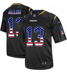 Men Nike Los Angeles Chargers 13 Keenan Allen Elite Black USA Flag Fashion NFL Jersey Men Nike Los Angeles Chargers 13 Keenan Allen Elite Black USA Flag Fashion NFL Jersey
