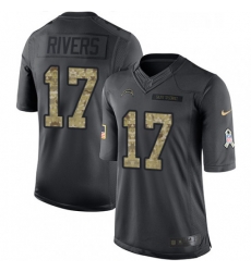 Men Nike Los Angeles Chargers 17 Philip Rivers Limited Black 2016 Salute to Service NFL Jersey Men Nike Los Angeles Chargers 17 Philip Rivers Limited Black 2016 Salute to Service NFL Jersey