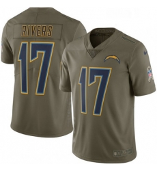 Men Nike Los Angeles Chargers 17 Philip Rivers Limited Olive 2017 Salute to Service NFL Jersey Men Nike Los Angeles Chargers 17 Philip Rivers Limited Olive 2017 Salute to Service NFL Jersey