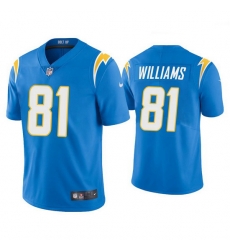 Men's Los Angeles Chargers #81 Mike Williams 2020 Light Blue Vapor Untouchable Limited Stitched Jersey Men's Los Angeles Chargers #81 Mike Williams 2020 Light Blue Vapor Untouchable Limited Stitched Jersey