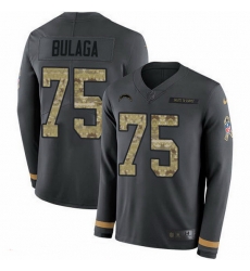 Nike Chargers 75 Bryan Bulaga Anthracite Salute to Service Men Stitched NFL Limited Therma Long Sleeve Jersey Nike Chargers 75 Bryan Bulaga Anthracite Salute to Service Men Stitched NFL Limited Therma Long Sleeve Jersey