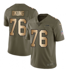 Nike Chargers #76 Russell Okung Olive Gold Mens Stitched NFL Limited 2017 Salute To Service Jersey Nike Chargers #76 Russell Okung Olive Gold Mens Stitched NFL Limited 2017 Salute To Service Jersey