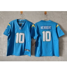 Women Los Angeles Chargers 10 Justin Herbert Blue 2025 F U S E Alternate Vapor Limited Stitched Football Jersey