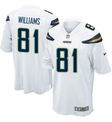 Youth Nike Chargers #81 Mike Williams White Stitched NFL New Elite Jersey Youth Nike Chargers #81 Mike Williams White Stitched NFL New Elite Jersey