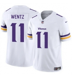 Men Minnesota Vikings 11 Carson Wentz White 2025 F U S E  Vapor Untouchable Limited Stitched Jersey