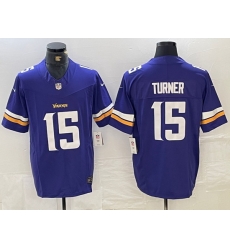 Men Minnesota Vikings 15 Dallas Turner Blue 2024 Draft Vapor Untouchable Limited Stitched Jersey Men Minnesota Vikings 15 Dallas Turner Blue 2024 Draft Vapor Untouchable Limited Stitched Jersey