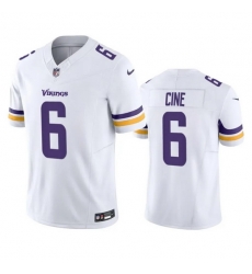 Men Minnesota Vikings 6 Lewis Cine White 2023 F U S E  Vapor Untouchable Stitched Jersey
