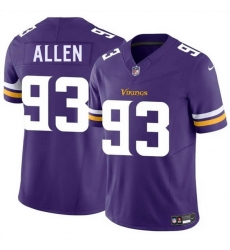 Men Minnesota Vikings 93 Jonathan Allen Purple 2025 F U S E  Vapor Untouchable Limited Stitched Jersey