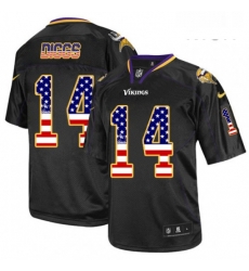 Mens Nike Minnesota Vikings 14 Stefon Diggs Elite Black USA Flag Fashion NFL Jersey Mens Nike Minnesota Vikings 14 Stefon Diggs Elite Black USA Flag Fashion NFL Jersey