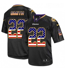 Mens Nike Minnesota Vikings 22 Harrison Smith Elite Black USA Flag Fashion NFL Jersey Mens Nike Minnesota Vikings 22 Harrison Smith Elite Black USA Flag Fashion NFL Jersey