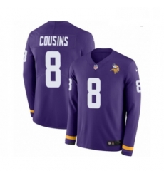 Mens Nike Minnesota Vikings 8 Kirk Cousins Limited Purple Therma Long Sleeve NFL Jersey Mens Nike Minnesota Vikings 8 Kirk Cousins Limited Purple Therma Long Sleeve NFL Jersey