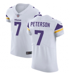 Nike Minnesota Vikings 7 Patrick Peterson White Men Stitched NFL New Elite Jersey