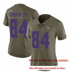 Vikings 84 Irv Smith Jr Olive Women Stitched Football Limited 2017 Salute to Service Jersey Vikings 84 Irv Smith Jr Olive Women Stitched Football Limited 2017 Salute to Service Jersey