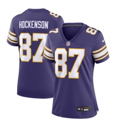 Women Minnesota Vikings 87 T J Hockenson Purple 2023 Stitched Game Jersey Run Small Women Minnesota Vikings 87 T J Hockenson Purple 2023 Stitched Game Jersey Run Small