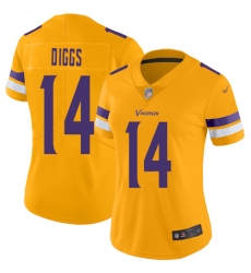 Women Vikings 14 Stefon Diggs Gold Stitched Football Limited Inverted Legend Jersey Women Vikings 14 Stefon Diggs Gold Stitched Football Limited Inverted Legend Jersey