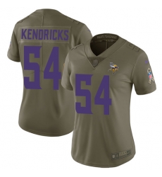 Womens Nike Vikings #54 Eric Kendricks Olive Stitched NFL Limited 2017 Salute to Service Jersey Womens Nike Vikings #54 Eric Kendricks Olive Stitched NFL Limited 2017 Salute to Service Jersey