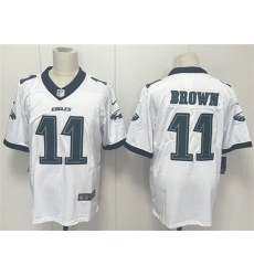 Men Philadelphia Eagles 11 A J  Brown White 2024 New Vapor Untouchable Limited Stitched Football Jersey