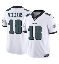 Men Philadelphia Eagles 18 Avery Williams White 2024 New F U S E  Vapor Untouchable Limited Stitched Football Jersey