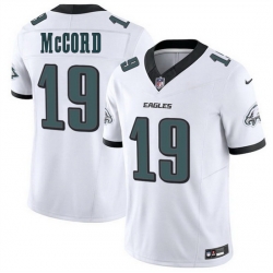 Men Philadelphia Eagles 19 Kyle McCord White 2025 Draft New F U S E  Vapor Untouchable Limited Stitched Football Jersey
