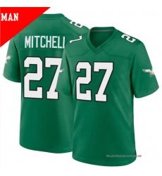 Men Philadelphia Eagles #27 Quinyon Mitchell Game Green Kelly Stitched Jersey Men Philadelphia Eagles #27 Quinyon Mitchell Game Green Kelly Stitched Jersey