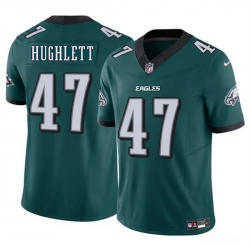 Men Philadelphia Eagles 47 Charley Hughlett Green 2024 New F U S E  Vapor Untouchable Limited Stitched Football Jersey