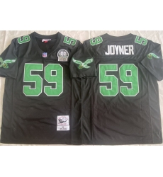 Men Philadelphia Eagles 59 Seth Joyner Black Throwback Stitched Football Jersey