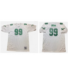 Men Philadelphia eagles Jerome Brown #99  throwback white Stitched NFL Jersey